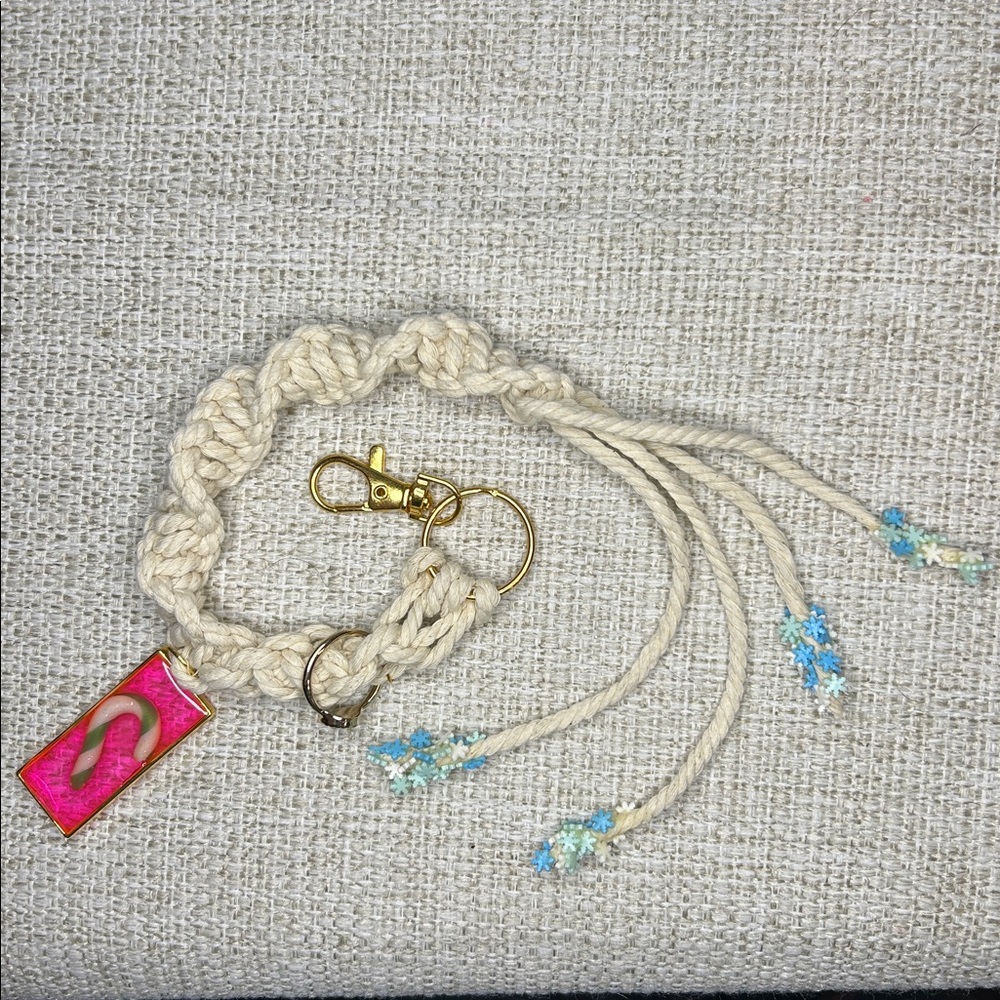 Handmade Macrame Frozen Key Chain